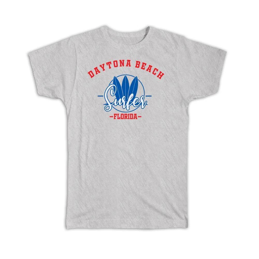 Gift T-Shirt : Daytona Beach USA Surfer Tropical Souvenir Travel XL