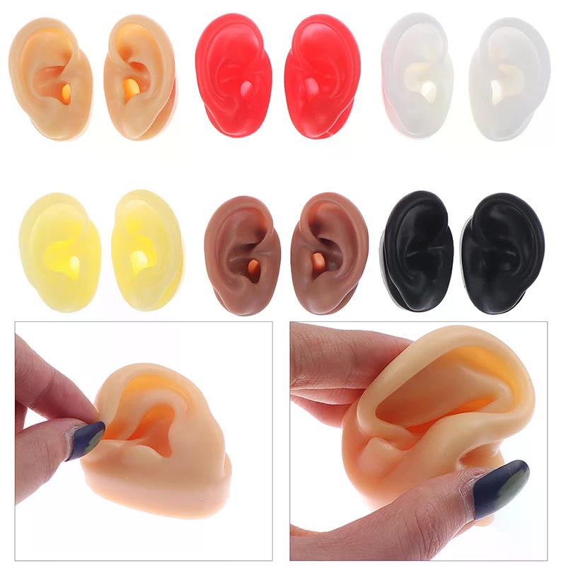 1x Silicone Ear Model Practice Piercing Tools Ear Stud Display Tool Body Jewelry For Daily Use