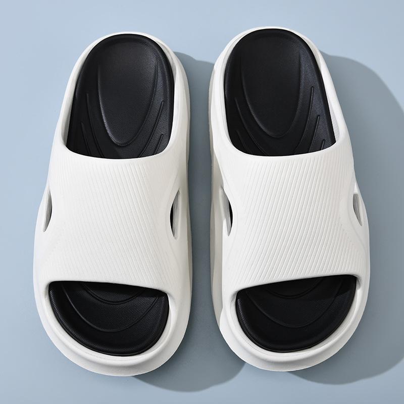 Slippers new summer men's thick-bottomed non-slip heightening one-word drag casual fashion soft-bottomed beach cool slippers