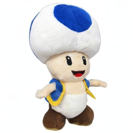 Sanei Boeki Super Mario ALL STAR COLLECTION Blue Toad (S) W11×D10×H20cm Plush AC31