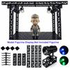 Black Framework Building Block Stage Colorful Spotlight Mini Stage Truss  Miniature Stage Display