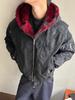 American Retro Mountain Eagle Fur Collar Hooded Jacket - Unisex Winter Warm Cotton Outerwear