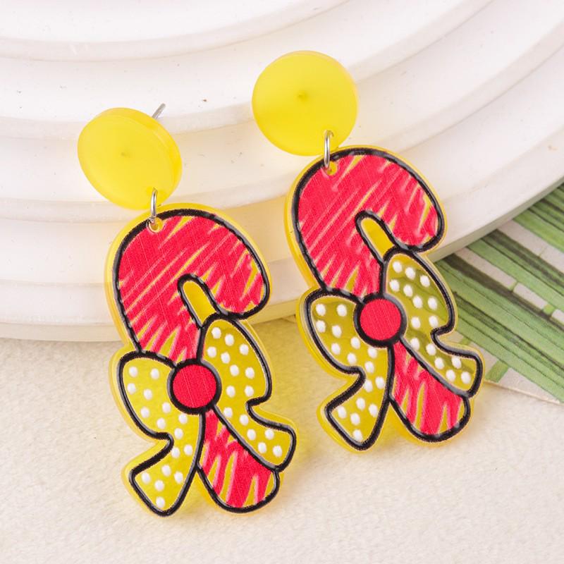 Рождественские серьги 2023: Подвески Колокольчик, Снежинка и Леденец, Женские акриловые пусеты