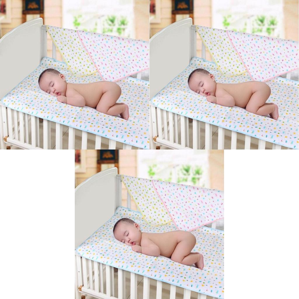 Kinder-Unterlage mit Baumwoll-Saugfähigkeit, Bettschutz für Baby- und Kleinkindbetten, Sicherheit