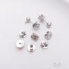 18K Gold & White Gold Earplugs: Minimalist Color-Preserving Ear Cuffs & Backs