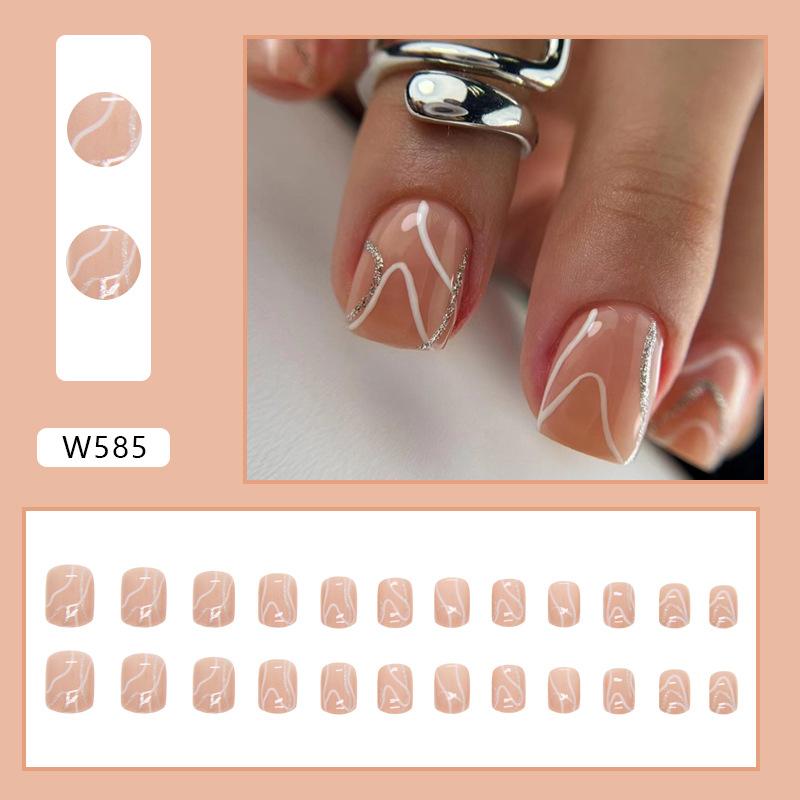 Summer Colorful Fresh And Cute Flowers European And American Fake Nails Solid Color Matte Nail Art Pieces Fashion Wear Nail