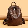 Vintage PU Backpack Women's Backpack Large Capacity Travel Backpack