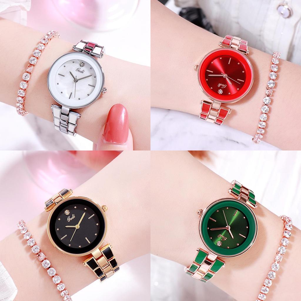 Gedi Womens Fashion Quartz Watch With Steel Band And Waterproof Feature For Casual Wear