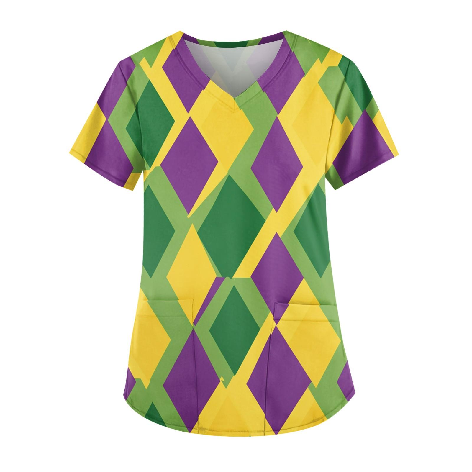 

Женские модные повседневные топы с v-образным вырезом и защитная спецодежда с принтом L