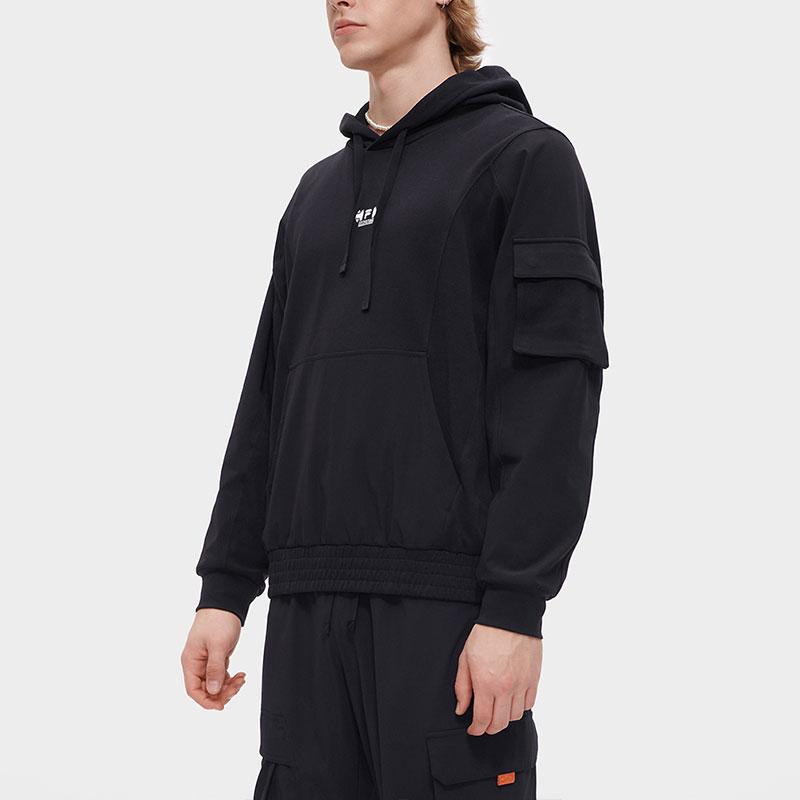 Fila Fusion Multi-Pocket Loose Hoodie Men Hoodies Black T11M331203F-BK