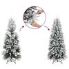 VidaXL Slim Artificial Christmas Tree with Flocked Snow 150 Cm PVC/PE, Artificial Christmas Tree, Artificial Tree, Ornament 4019686