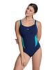 Arena Stroje Pływackie Women's Bodylift Makimurax R Navy Bali Green 006525/781 D36