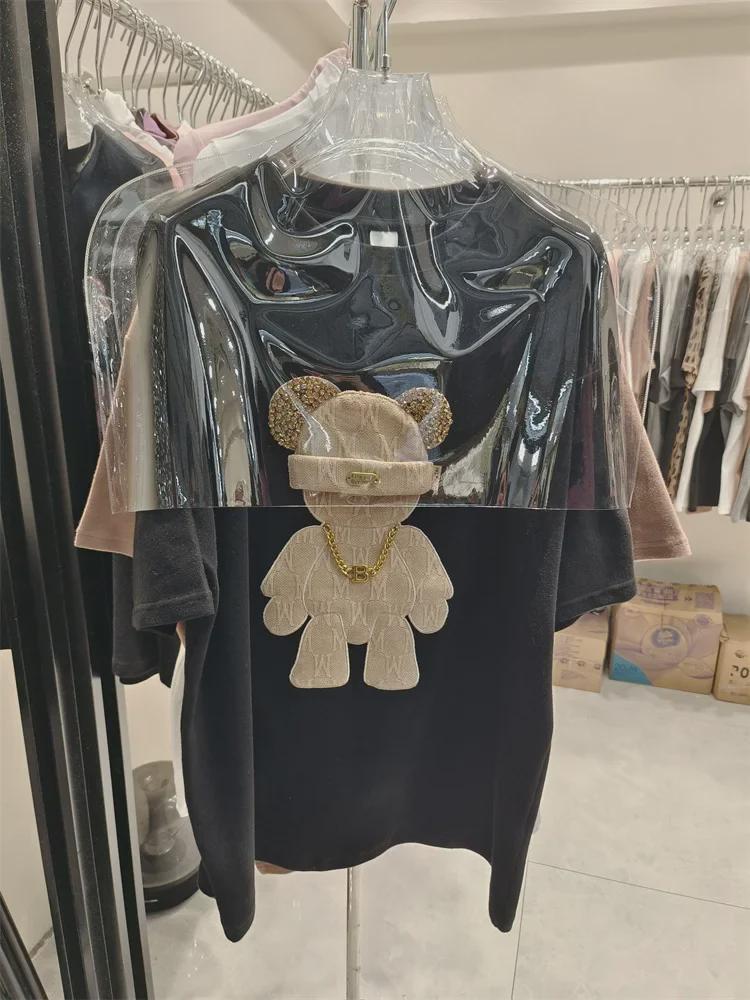 2025 Summer Cartoon Print Loose Fit Short-Sleeve T-Shirt for Women