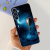 For Galaxy A24 Phone Case Transparent Ultra Soft Slim Silicone Back Bumper Shell For samsung A24 4g SM-245F Dinosaur Caut Cat