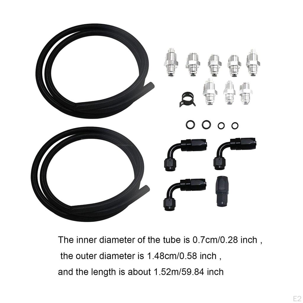 Power Steering Pump Hose Kit Replace Braided Universal 551082 for Engines Spare Parts Easily Install
