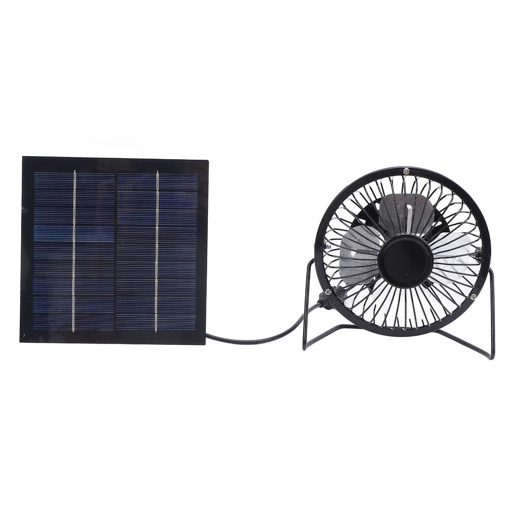 5W Solar Panel 5V High Performance Monocrystalline Solar Panel Charger with 4 Inches Fan for Outdoor Security Camera