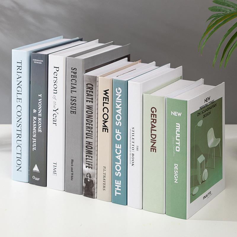 Nordic Minimalist Decorative Bookshelf Props for Modern Living Room and Wine Cabinet Display