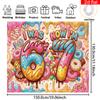 1 Piece 2D Banner | Birthday Party Background, Made of Polyester, Full of Desserts - "I Was 6 Years Old, Now I'm 7 Years Old"
