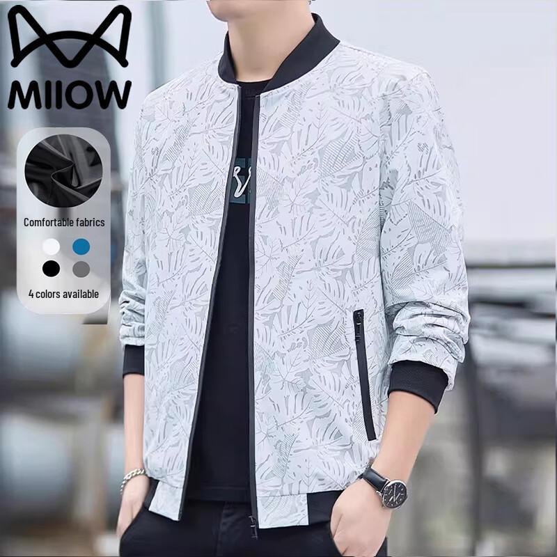 MaoRen Men s Casual Baseball Collar Jacket 2XL
