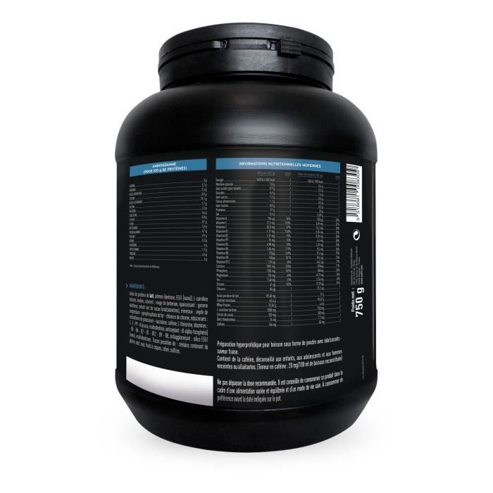 EAFIT - Ripped Max Caséine - Protéines - Maintien masse musculaire - Saveur Chocolat - 750 gr