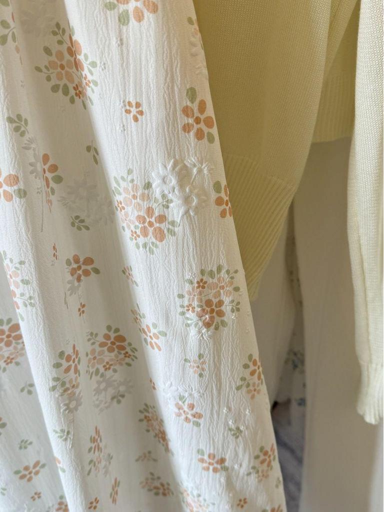 Floral Lace High-Waisted Korean Style Summer Skirt