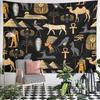 Egyptian Pattern Icons Tapestry Wall Hanging Pharaoh Hieroglyph Art Decor for Bedroom Living Room