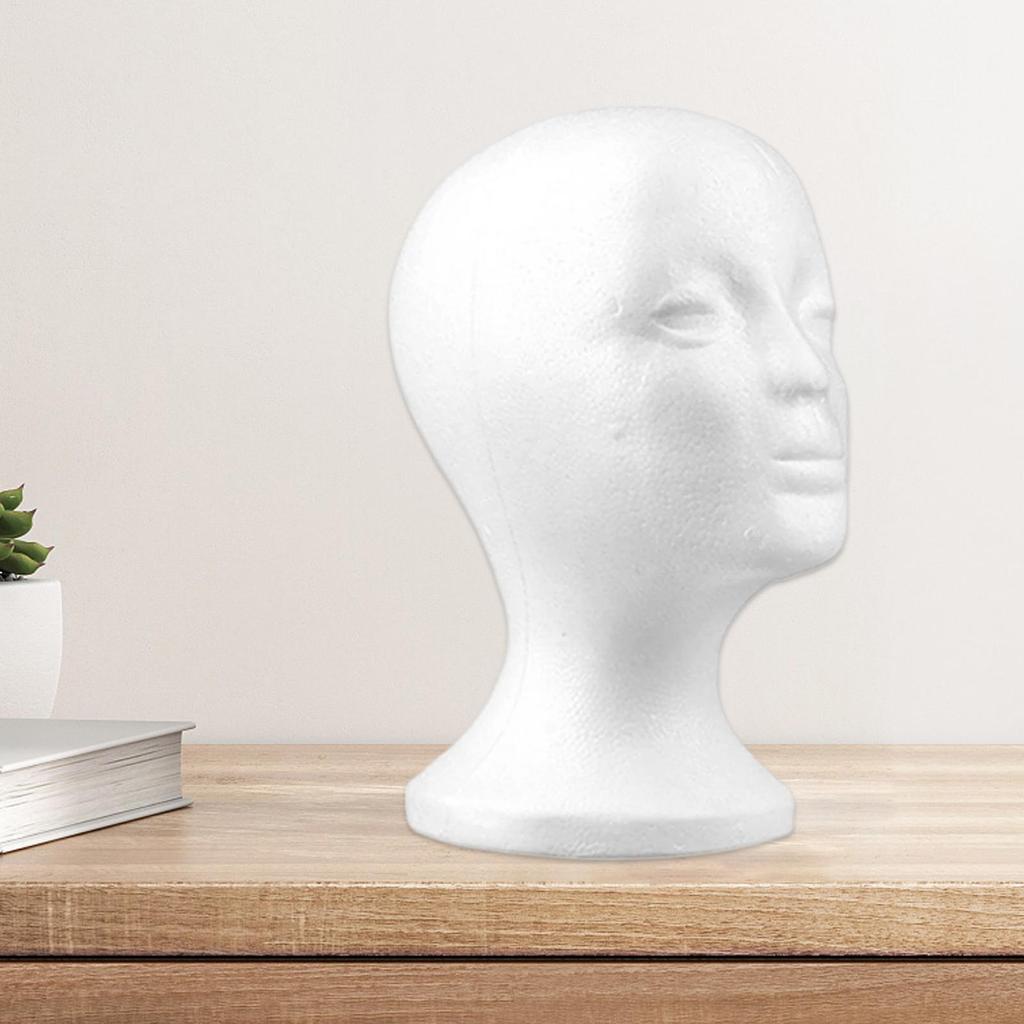 Women Wig Display Foam Head Mannequin Styling Stand for Cosmetology Beginners Salon Beauty Fashion Show Training Practice