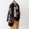 Girly Style Simple Camellia Mori Contrasting Colors Double-sided Imitation Cashmere Scarf Winter Shawl