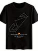 Men'S Black "Circuit De Barcelona-Catalunya" Graphic T-Shirt - Casual Crew Neck