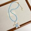 Bohemian Coconut Tree Pendant Necklace With Shell Beads Alloy Acrylic Layer Chain Jewelry for Women Beach Vacation