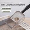 Telescopic Stainless Steel Cat Litter Scoop with Walnut Shell and Bentonite for Reptiles and Pets.