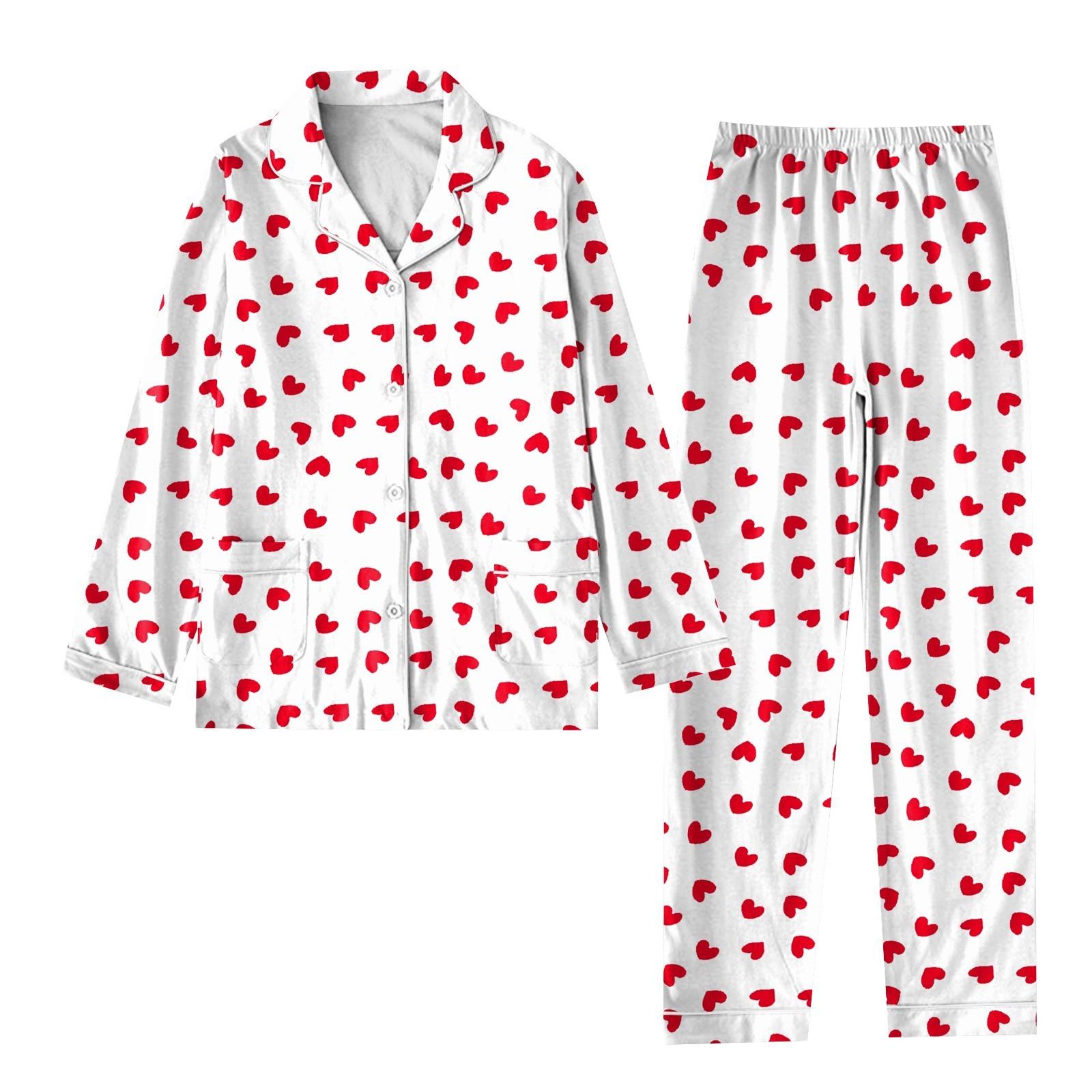 

Женский костюм из 2 предметов с принтом, топ на пуговицах с длинными рукавами, широкие брюки, комплект, пижамный домашний повседневный костюм XXXL