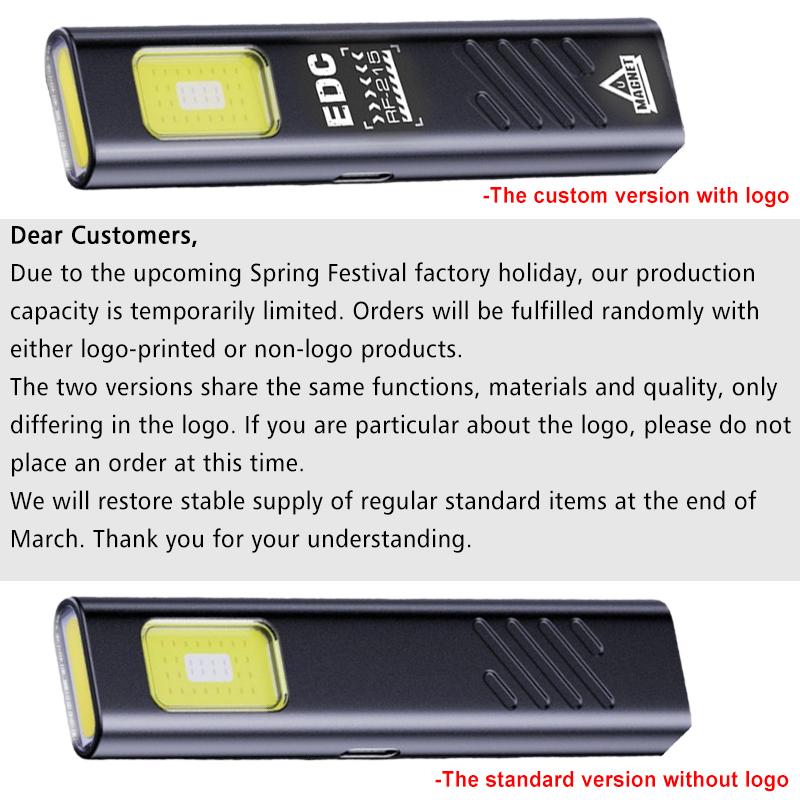 Security flashing work light warning light strong light mini portable outdoor maintenance emergency EDC flashlight knife cap cli