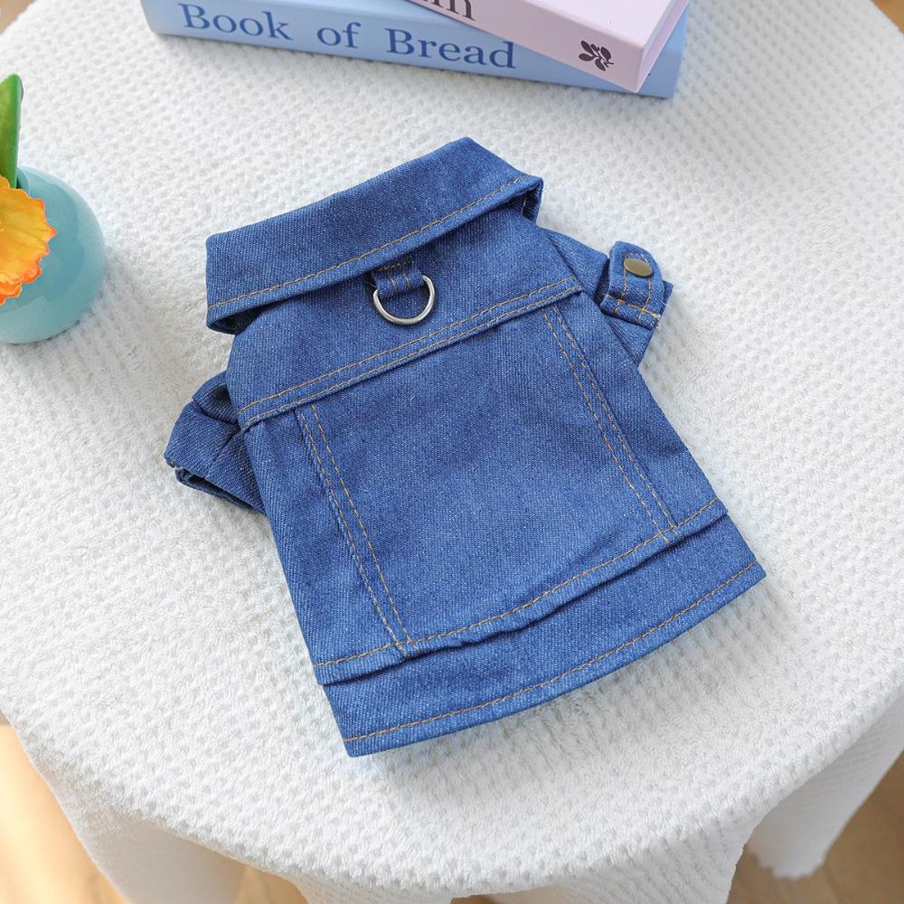Blue Dog Denim Clothes Cute Dog Hoodie Creative Pet Costumes  Pet Supplies