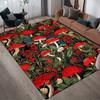 1 Stück Pilzmuster Teppich Weiche Flanell Bodenmatte für Wohnzimmer, Schlafzimmer und Büro, Teppich für Sofatisch, Maschinenwaschbar