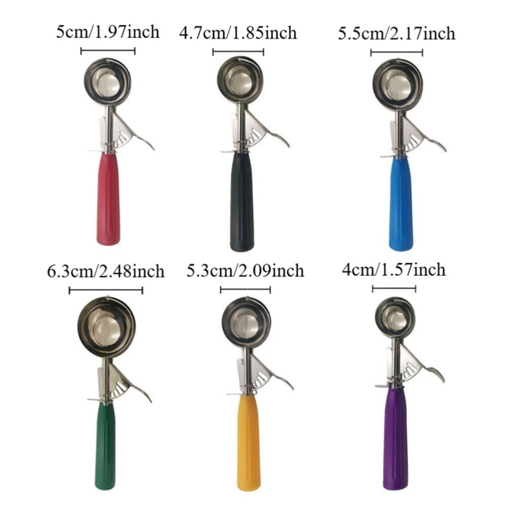 Plastic Handle Ice Cream Ball Scoop Stainless Steel Fruit Scoop Ice Cream Digger  Watermelon