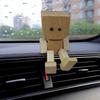 1/2Set Funny Shaking Legs Wooden Man Charming Little Wooden Figure Desktop Decor Ornaments Cute Car Dashboard Decor