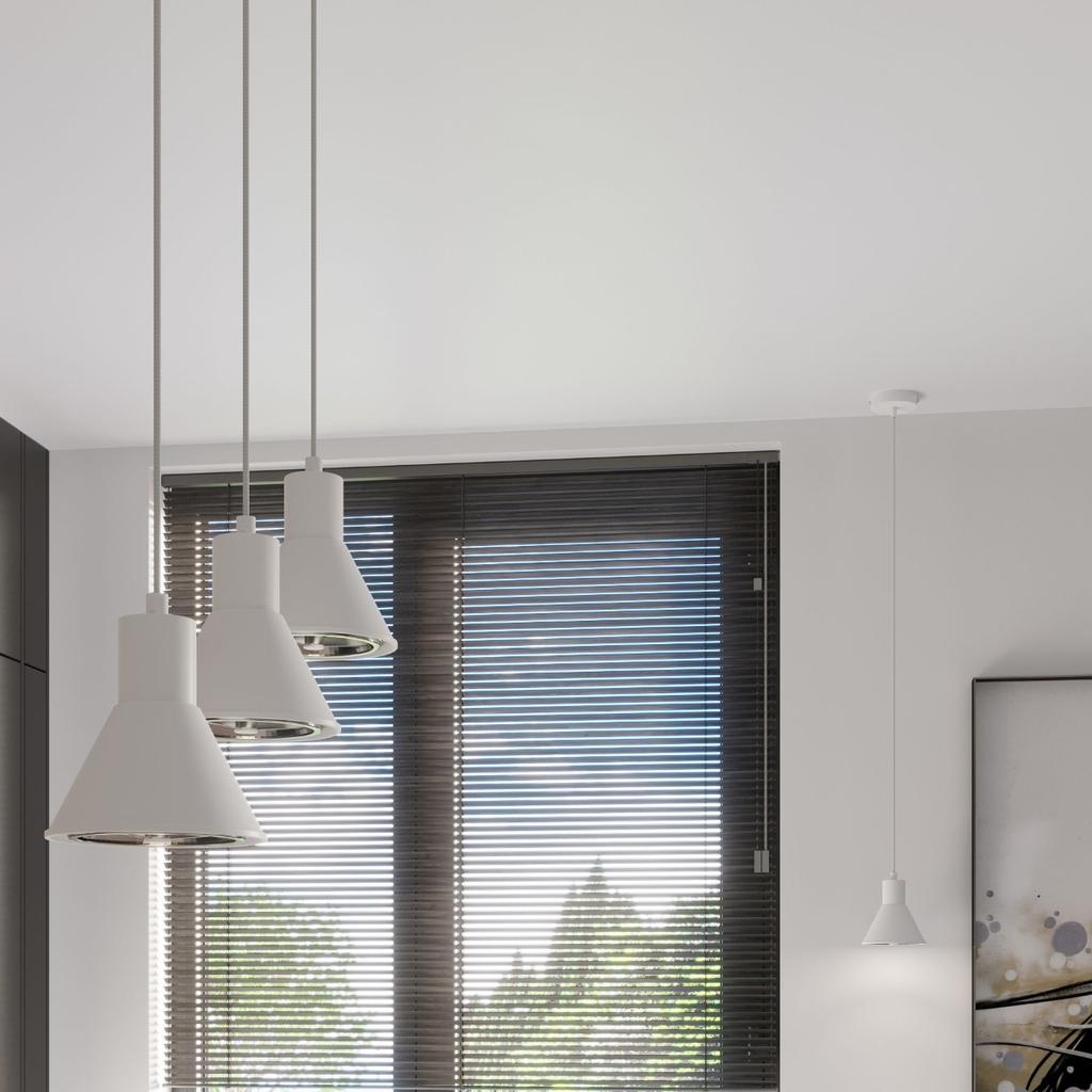 Lampa Wisząca Taleja 1 Gu10 Es111 Biały Sollux Sl.0987