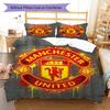 Man Utd Sängkläder Täcke Set Örngott Kuddfodral Heminredning Födelsedagspresent (1 * påslakan + 2 * örngott, utan kärna)