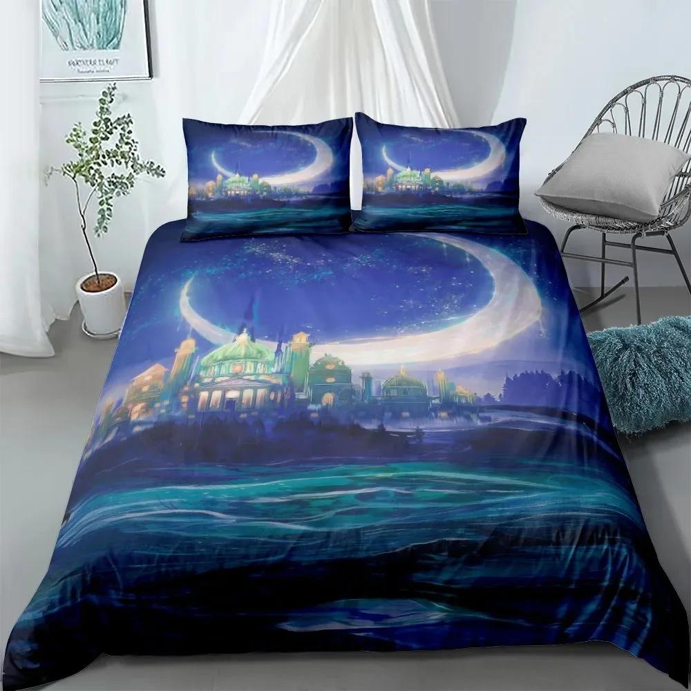 Celestial Moon Myth Duvet Cover Set UK Single Double King US Twin Full Queen Size Anime Bed Linen Set
