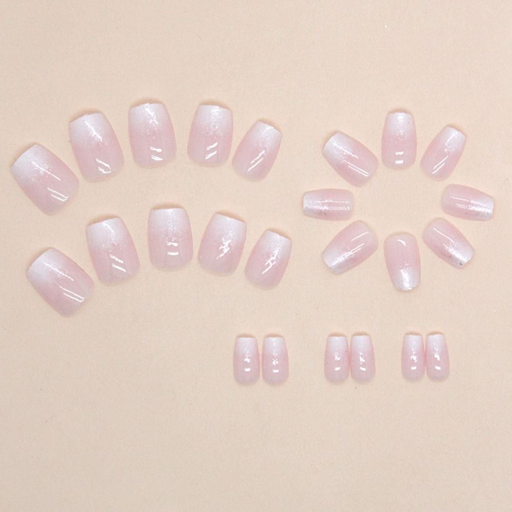 Short Ballerina False Nails Lovely Stars Nail Tips New Press On Nails DIY