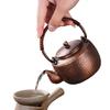 450Ml Pure Copper Teapot Pure Handmade Small Boiling Kettle Lifting Beam Teapot Vintage Health Tea Infuser Kung Fu Tea Set