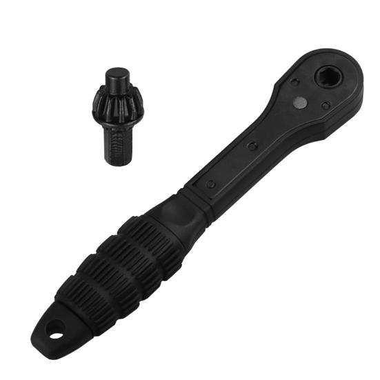 Ratchet Drill Chuck Key Wrench Anti-Slip Handle Ergonomic Multipurpose Universal Double Head Drill Press Chuck Key Mini Ratchet Spanner