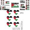 High-quality Pet Material Car Sticker 14cm Palestinian Flag Decal
