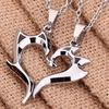 Men Women Lover Couple Heart Pendant Choker Chain Fashion Necklace KTJ