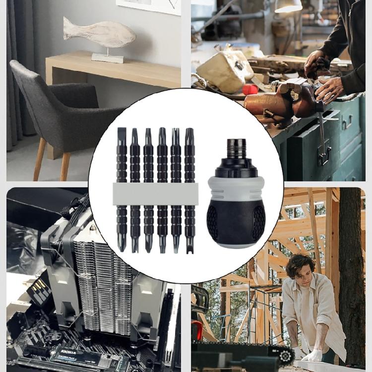 13 In 1 Ratchet Screwdriver Hand Tool Insulated Household Electrical Screwdriver Magnetic Tip Electrician Repair