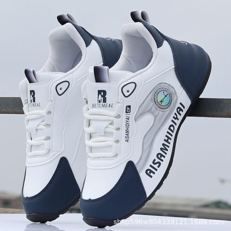 High-end Shoes Factory Direct Sales Winter Leather Sneakers Men's Casual 2024 Leather Dad Shoes Versatile Running Shoes
