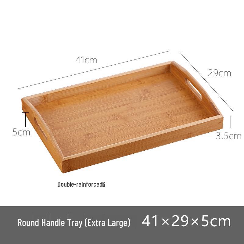 Qiwei Rectangular Bamboo Tea Tray