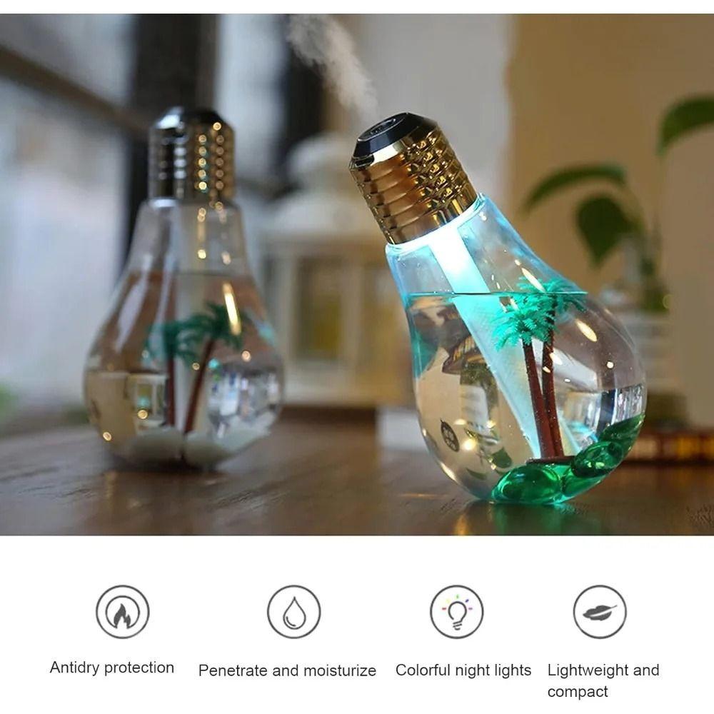 Lovely Design Bulb Shape Humidifier Creative Design Desktop Humidifier  Office Space