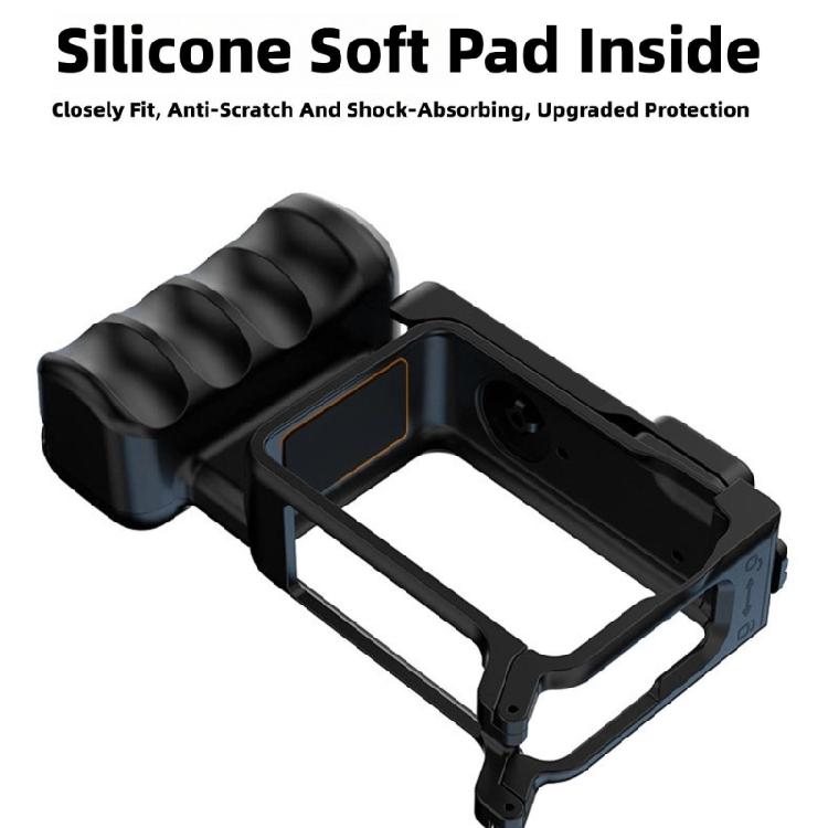 Enhanced Stability Protective Frame Handle for Action 6 Cameras Quick Release Design Cold Shoe Slot for Accessories
